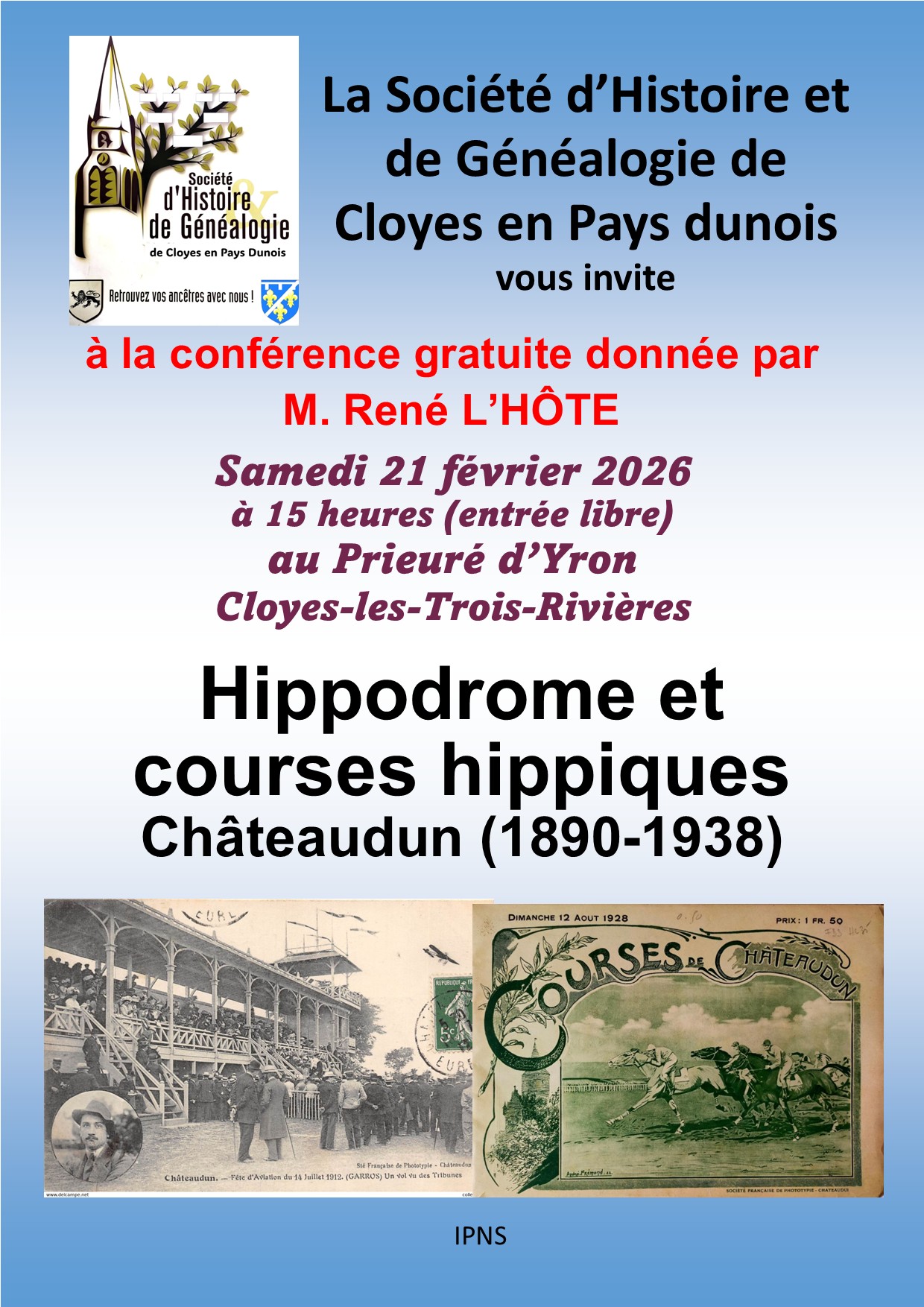 Conférence - Hippodrome et courses hippiques à Châteaudun (1890-1938)