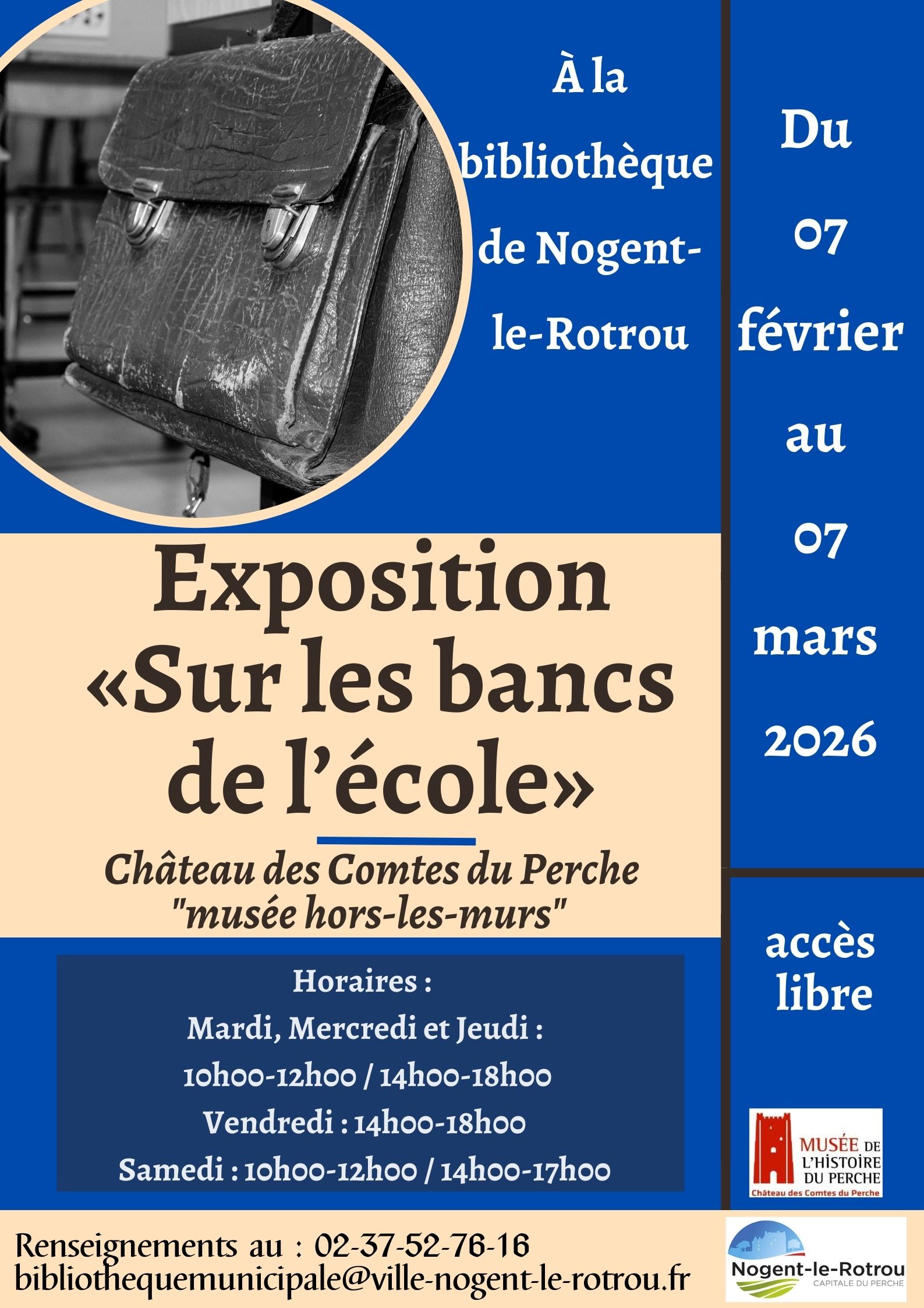 Exposition « Sur les bancs de l’école » du Château - Hors les murs