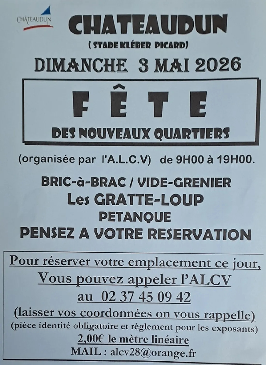 Fête des Nouveaux Quartiers & vide-grenier — visuel événement