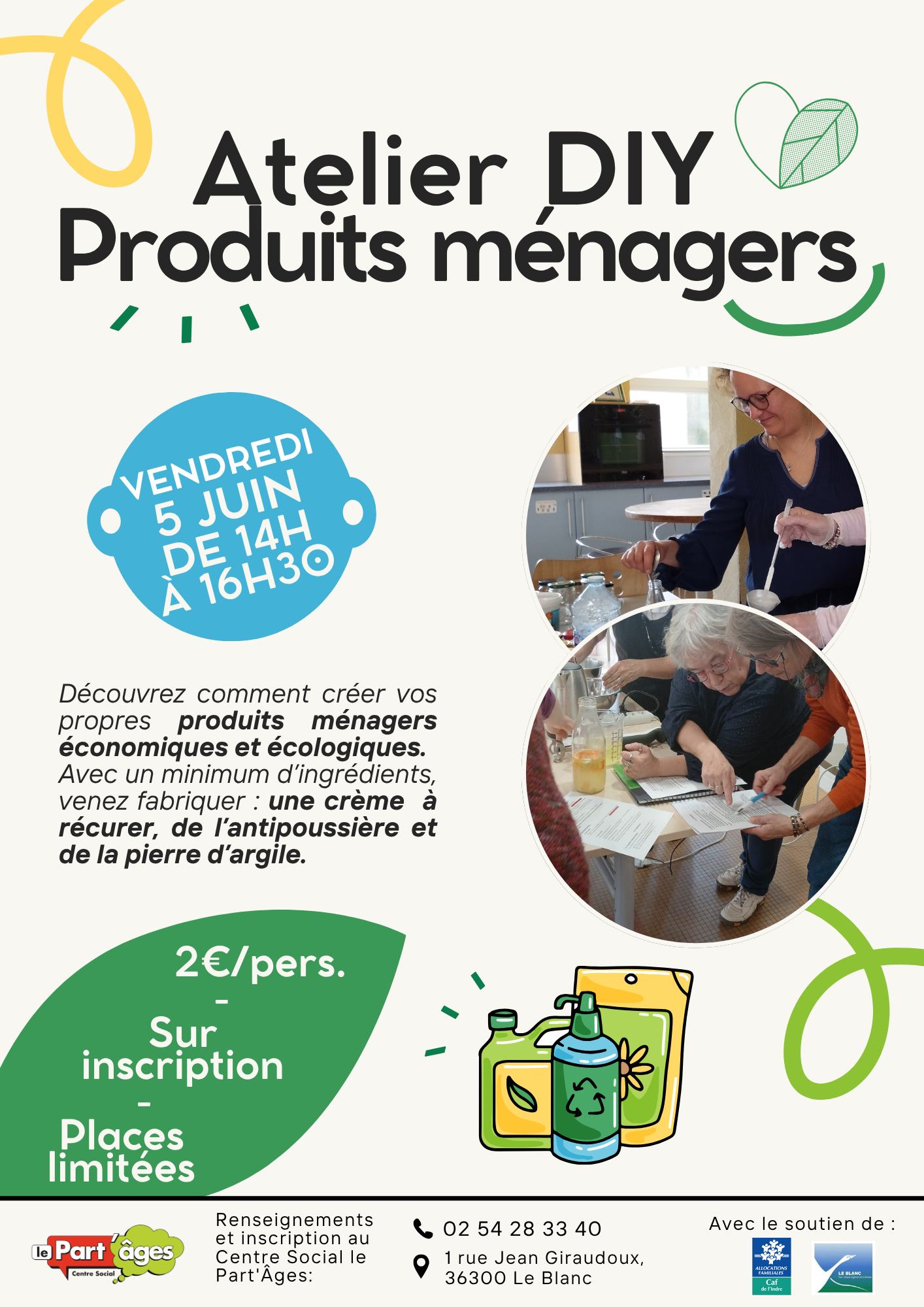 Atelier DIY : produits ménagers