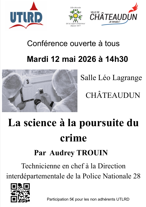 Conférence - La science à la poursuite du crime