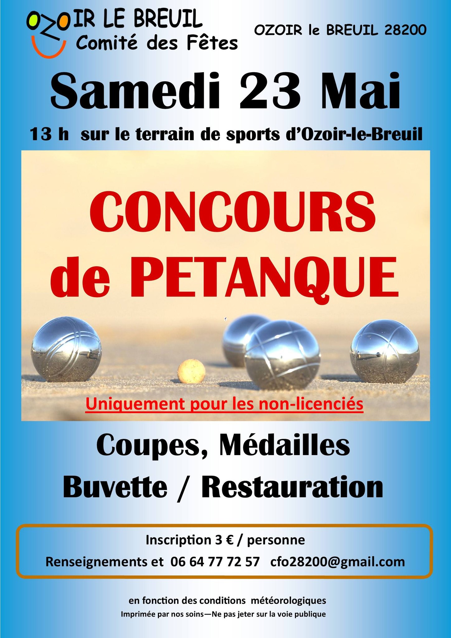 Concours de pétanque — visuel événement