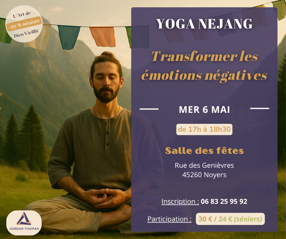 Yoga Nejang "Transformer les émotions négatives" — visuel événement