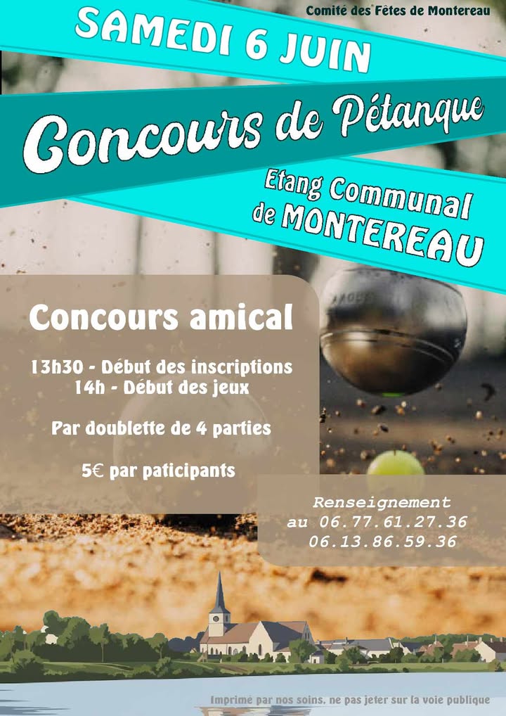 Concours de pétanque en doublette — visuel événement