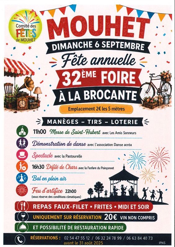 Fête annuelle et foire à la brocante