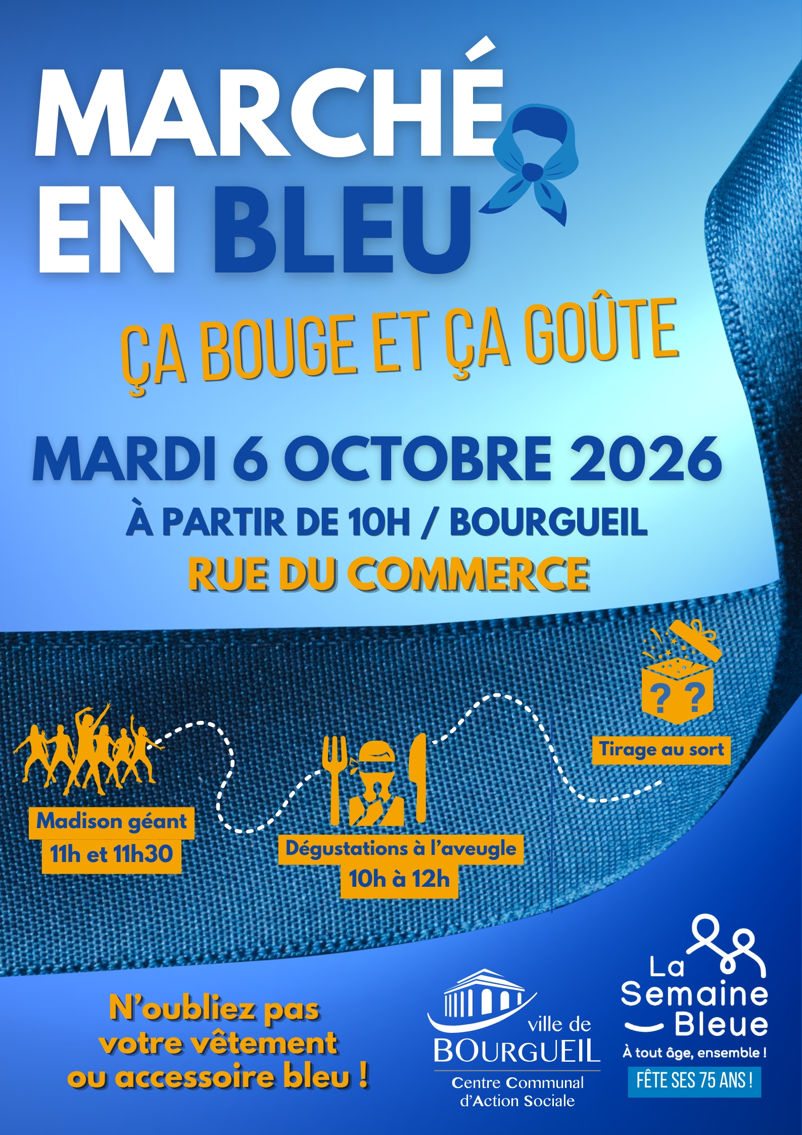Marché en bleu