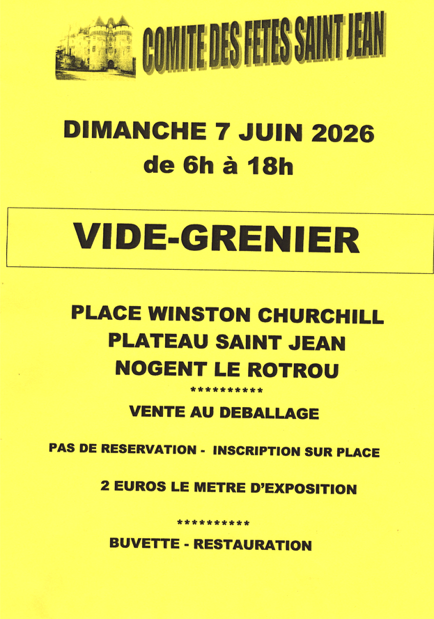 Vide-greniers du Comité des Fêtes Saint-Jean (Plateau) — visuel événement
