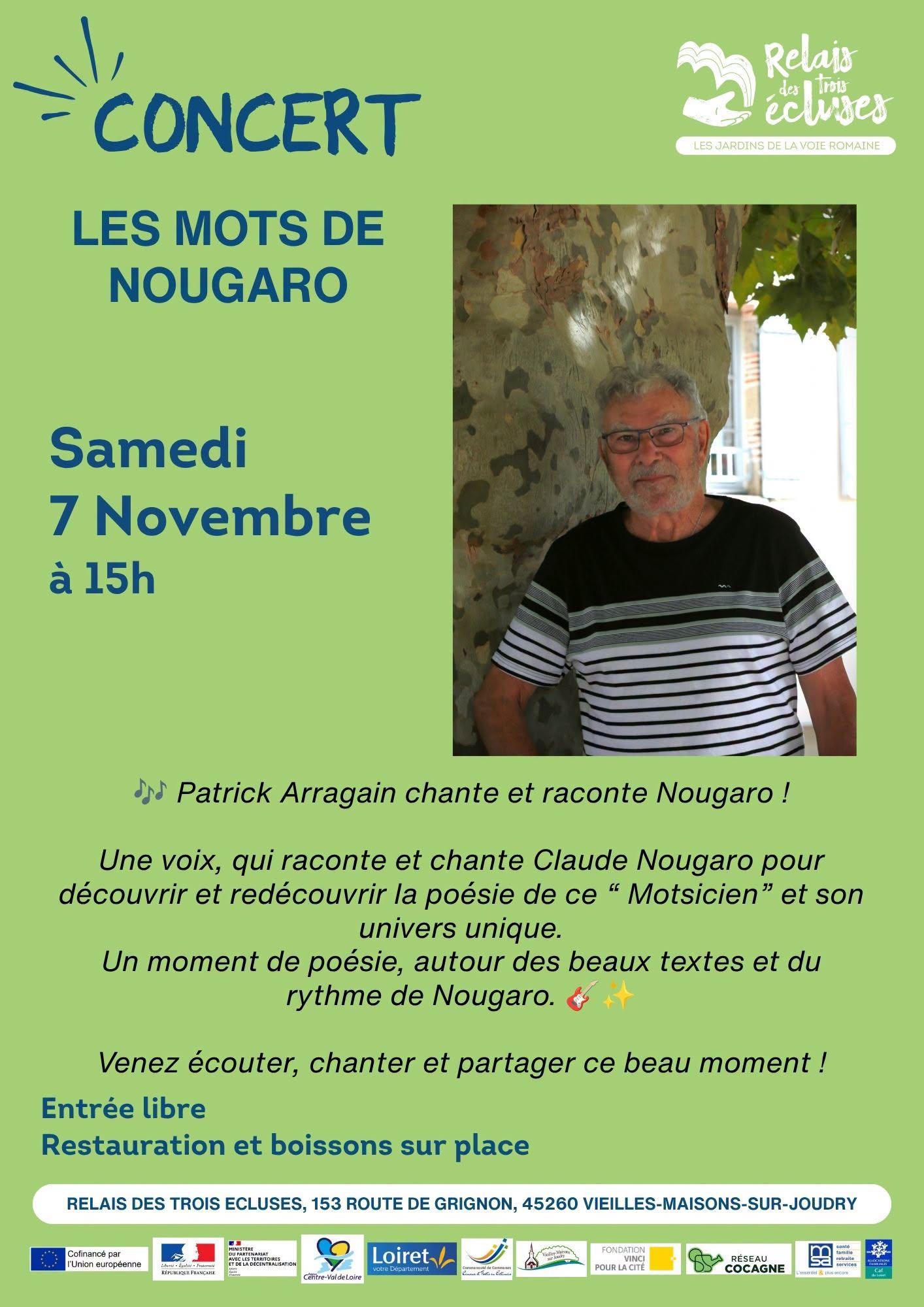 Spectacle : Patrick Arragain chante et raconte Nougaro