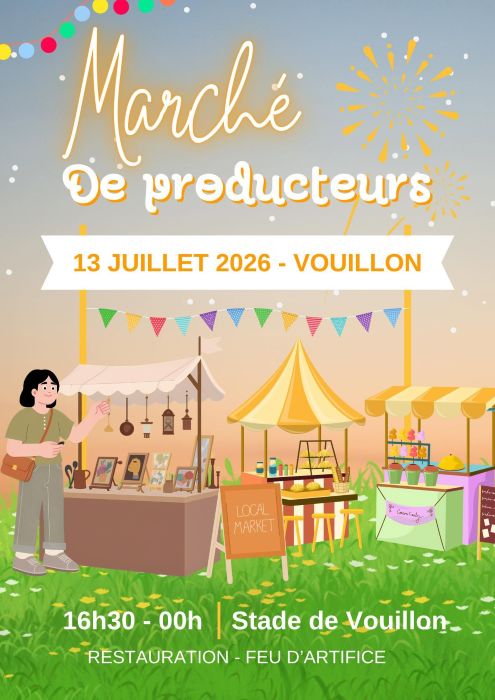 Marché des producteurs et feu d'artifice