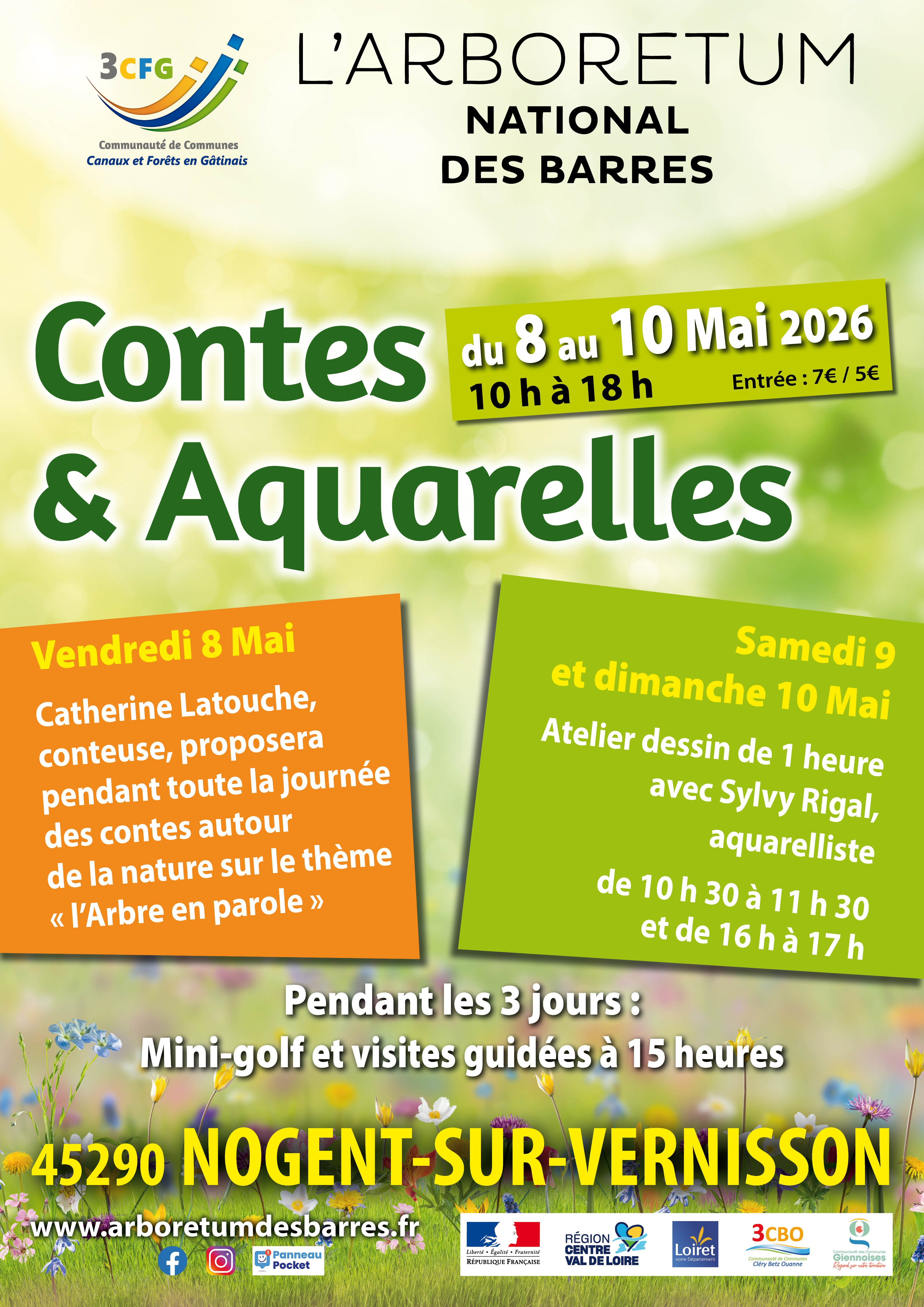 Contes et aquarelles à l'arboretum — visuel événement