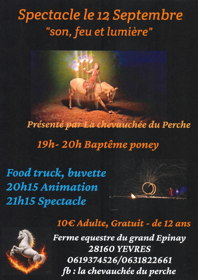 Spectacle équestre feu son et lumière