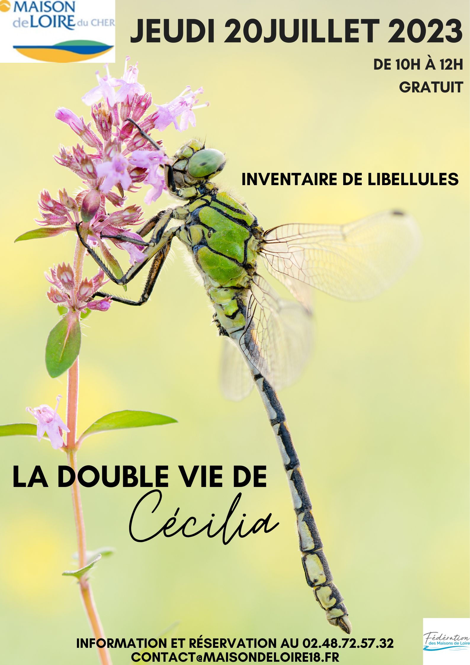 „La double vie de Cécilia “ : découverte et inventaire des libellules©