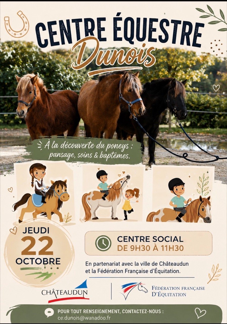 A la découverte du poney avec le Centre Equestre Dunois