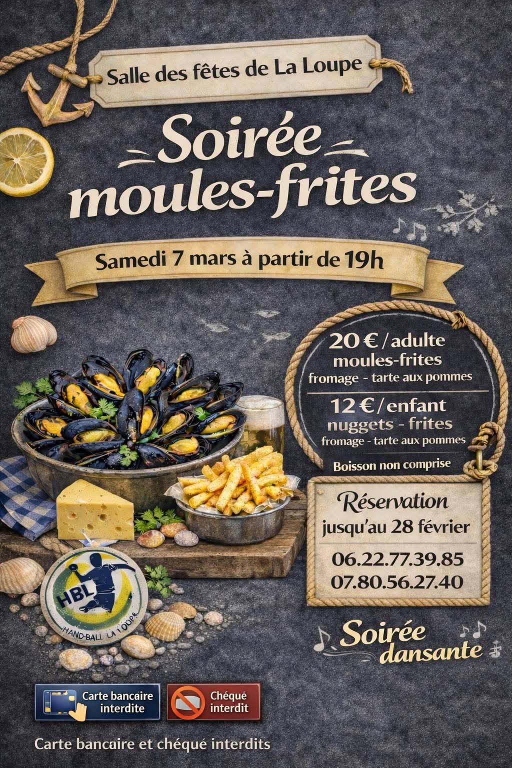 Soirée Moules-frites