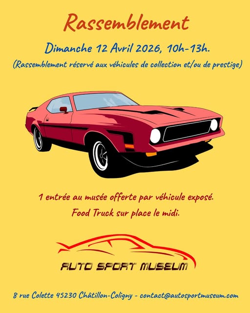 Rassemblement de voitures anciennes — visuel événement