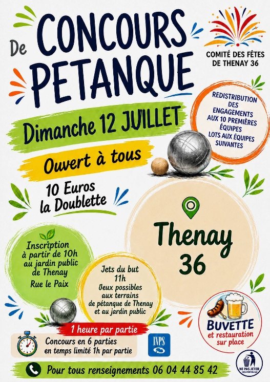 Concours de pétanque, ouvert à tous !