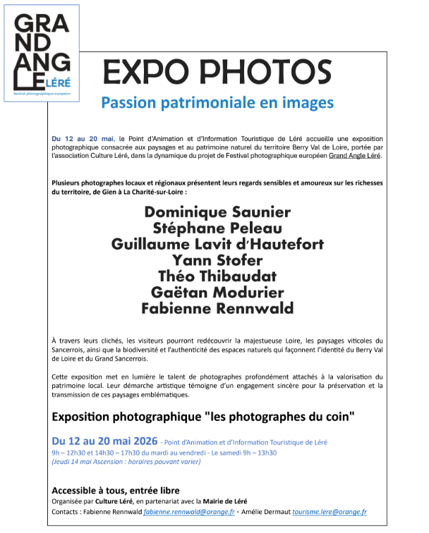 [Exposition photographique] Les photographes du coin — visuel événement