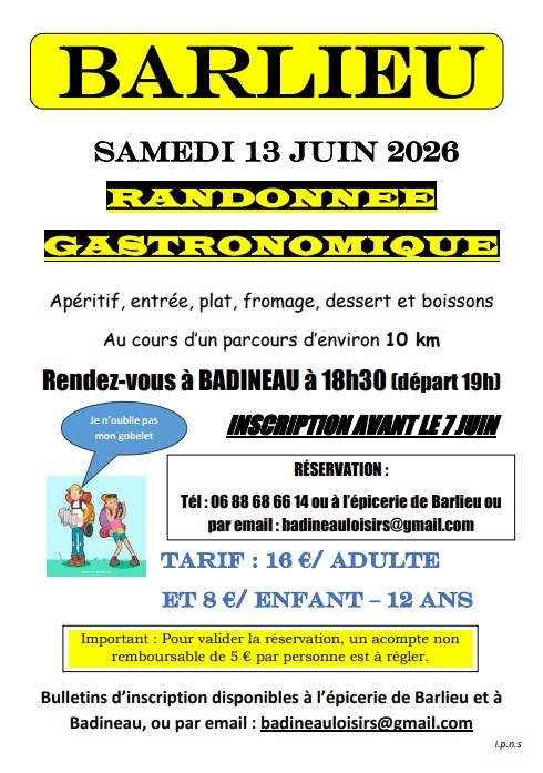 Randonnée gastronomique — visuel événement