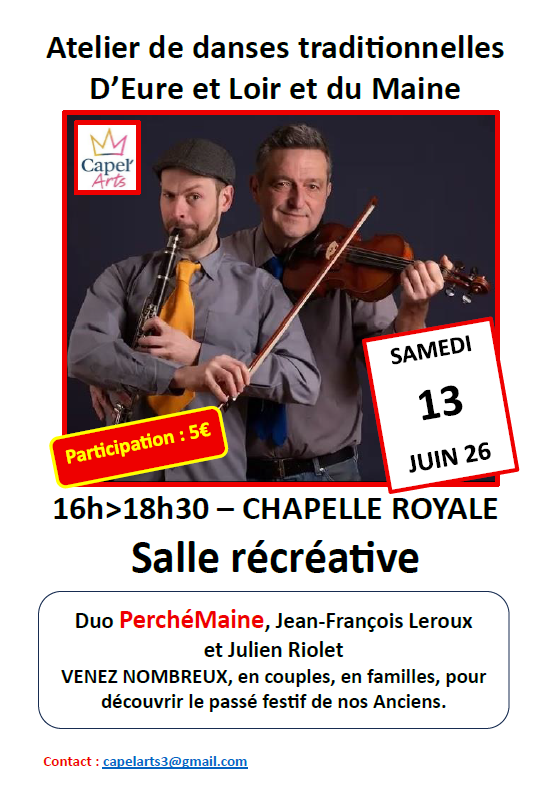 Atelier de danses traditionnelles d'Eure & Loir et du Maine — visuel événement