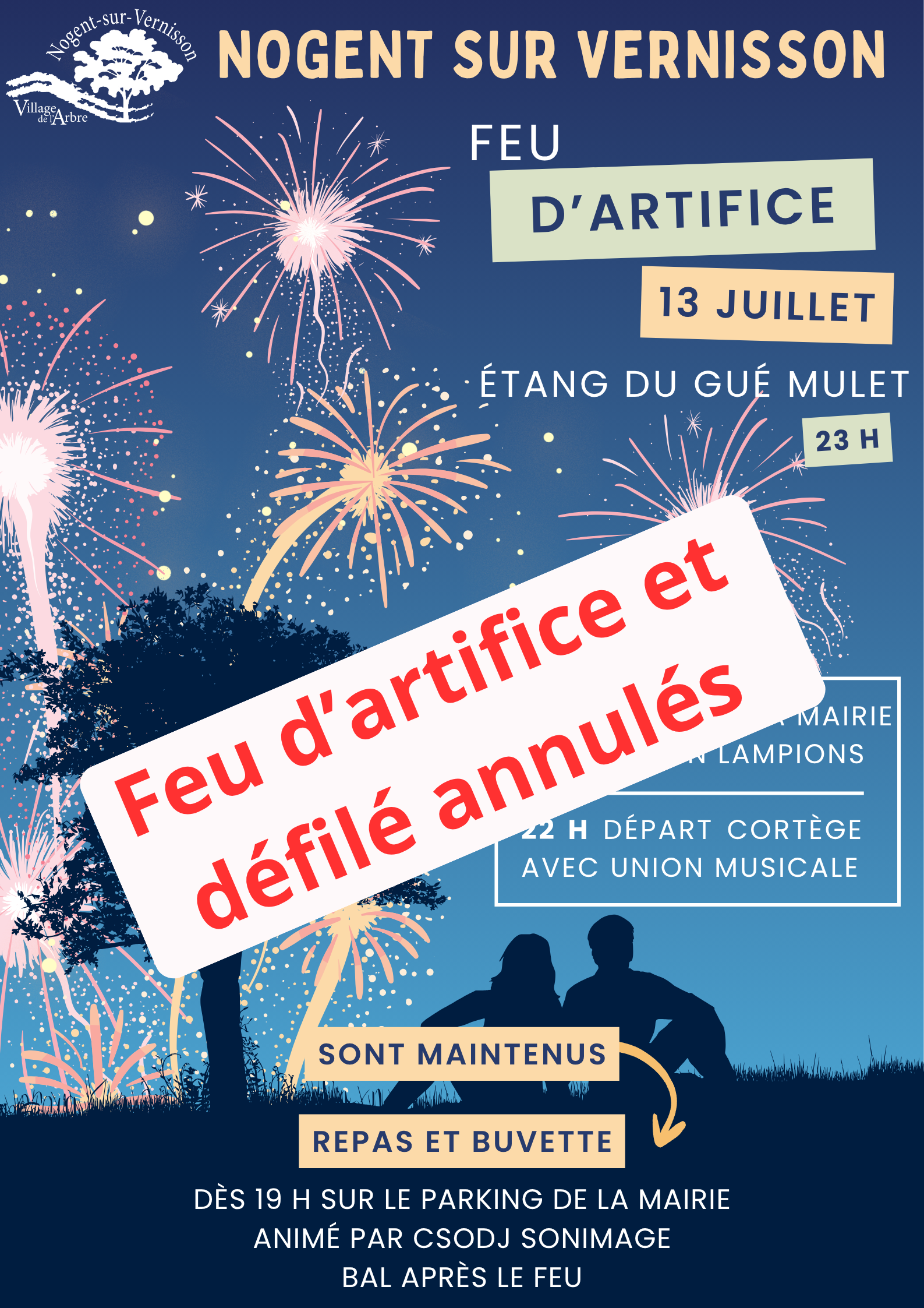 Feu d'artifice et bal