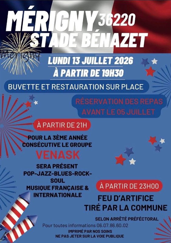ANNULÉ - Fête nationale à Mérigny