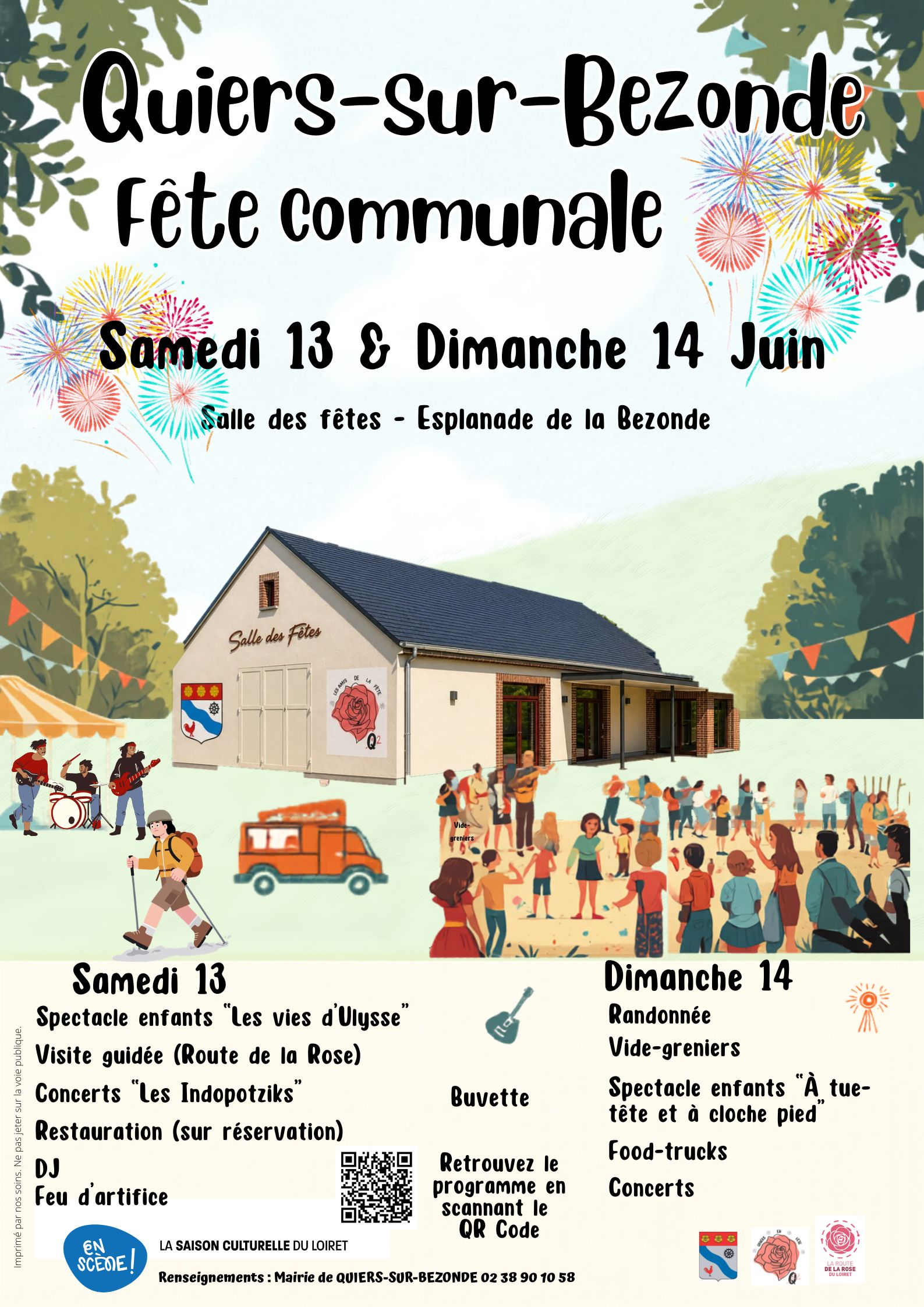 Fête communale et feu d'artifice — visuel événement