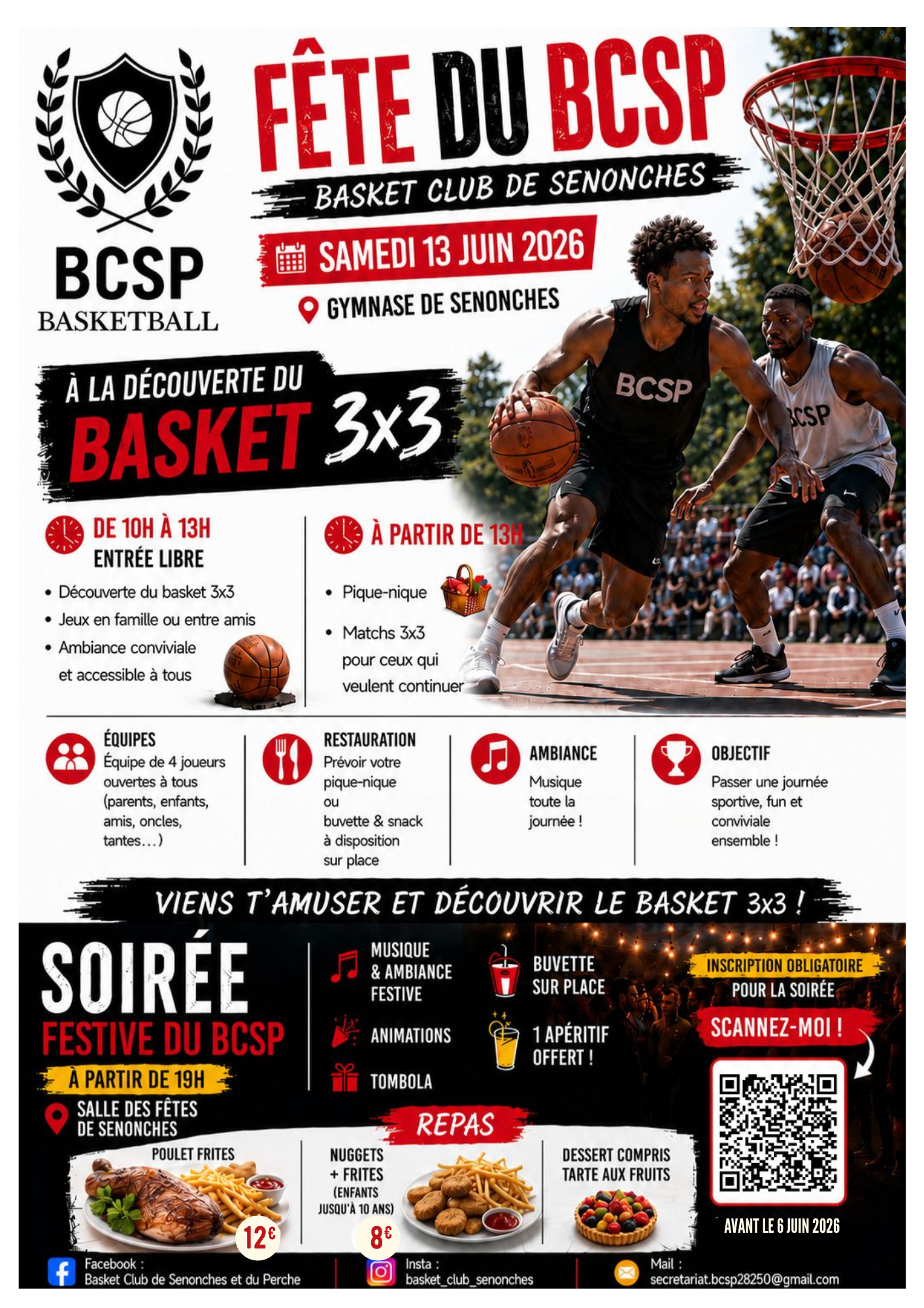 Journée Basket en 3x3 / Soirée du club — visuel événement