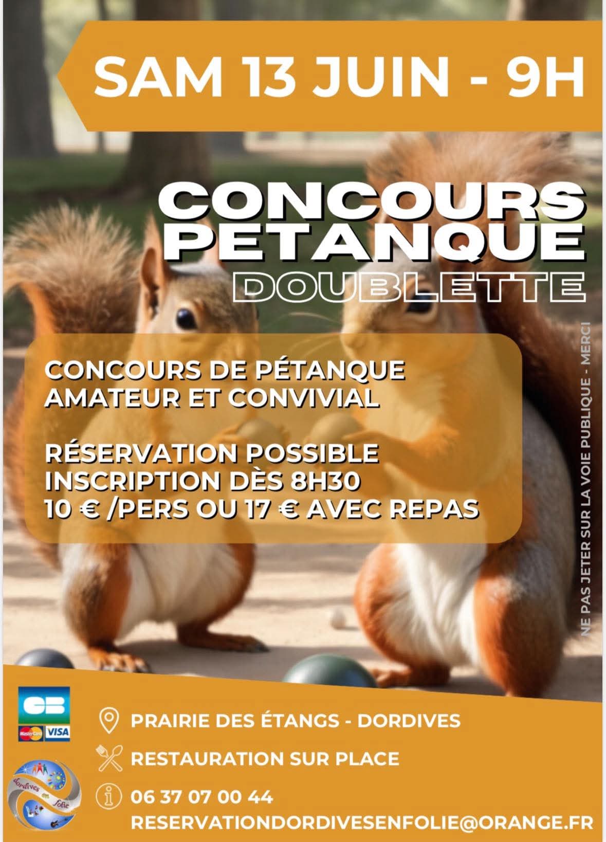 Concours pétanque — visuel événement