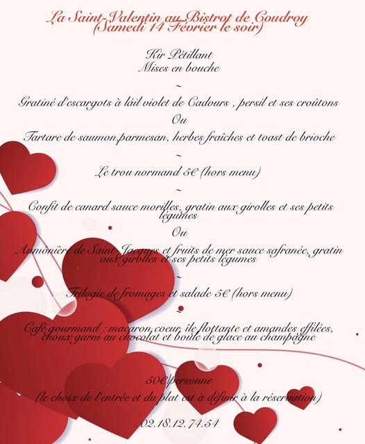 Repas de St Valentin