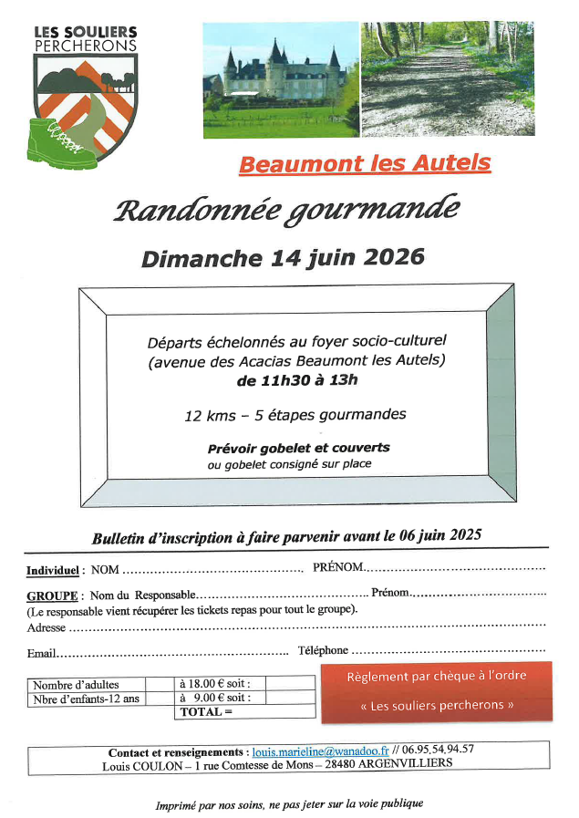 Randonnée Gourmande 2026 — visuel événement