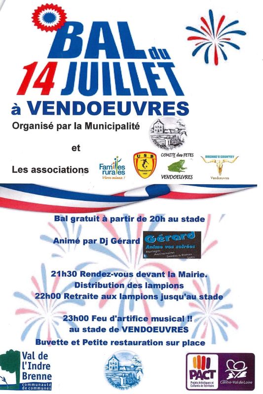 Fête nationale de Vendoeuvres — visuel événement