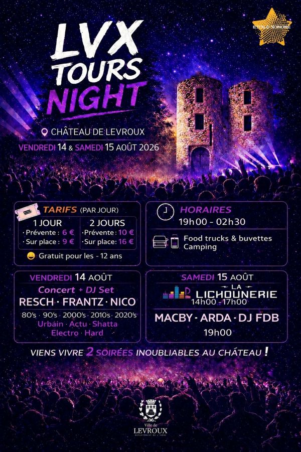 LVX TOURS NIGHT — visuel événement