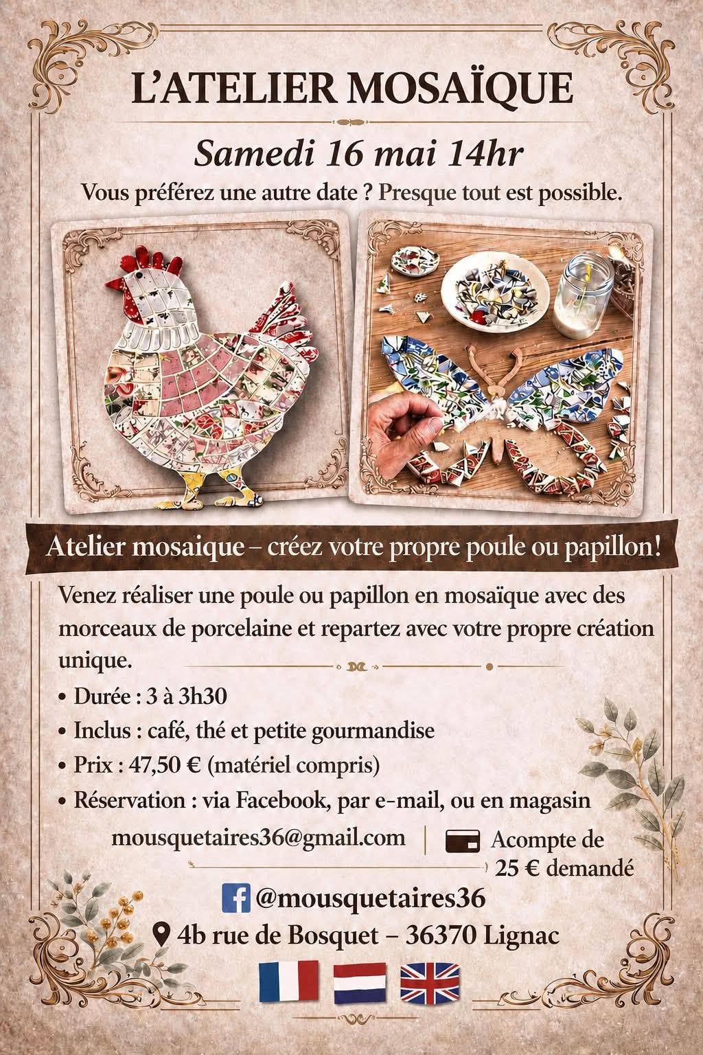 Atelier mosaïque — visuel événement