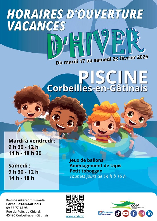 Ouverture piscine de Corbeilles - Vacances d'hiver