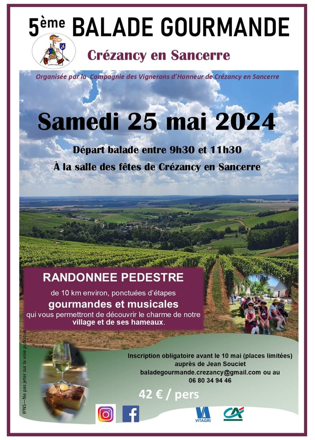 Balade Gourmande au coeur du Sancerrois Le 25 mai 2024