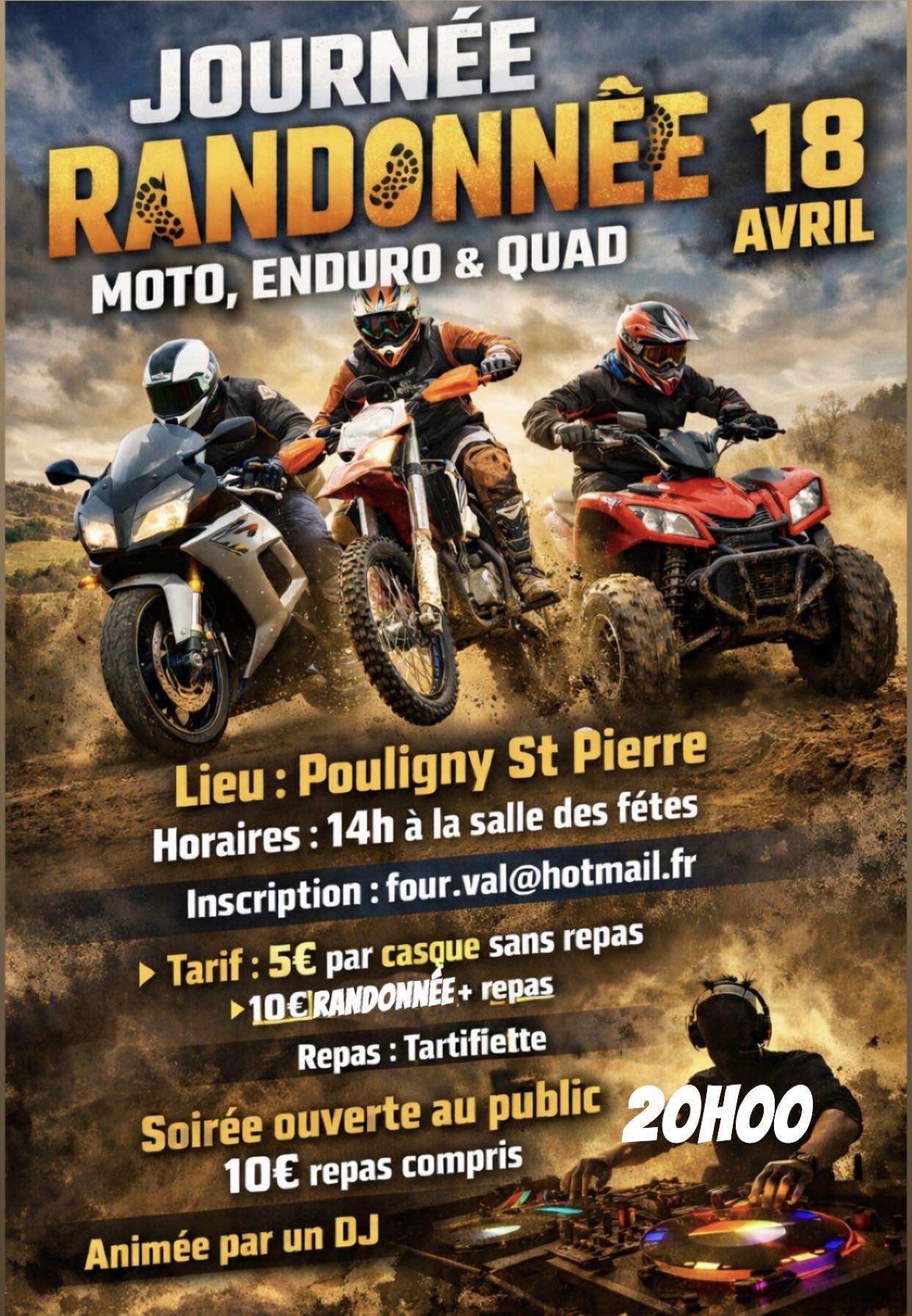 Balade à moto — visuel événement