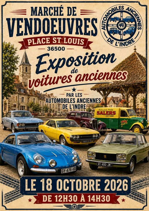 Marché et exoposition de véhicules anciens