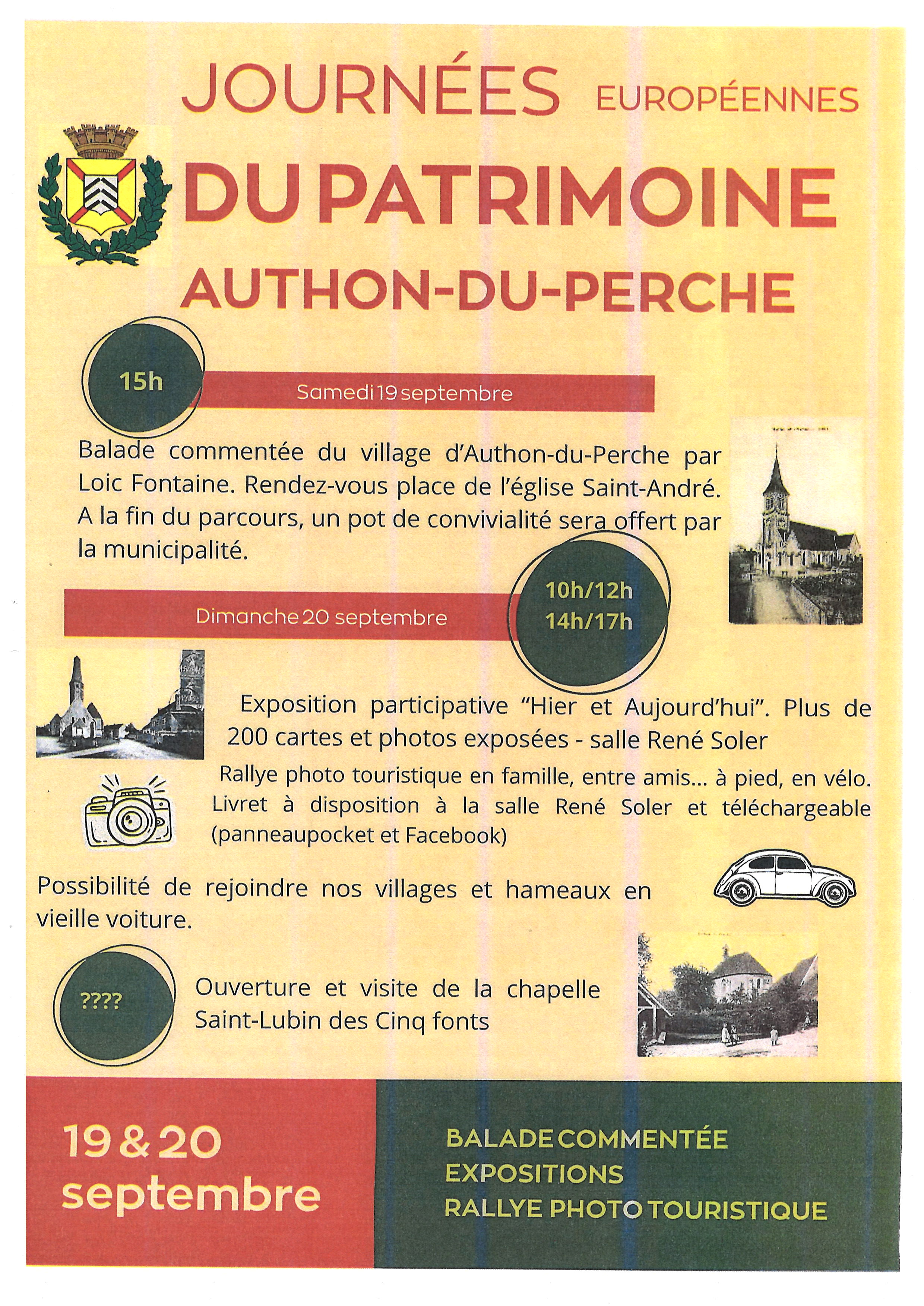 Journées Européennes du Patrimoine à Authon du Perche