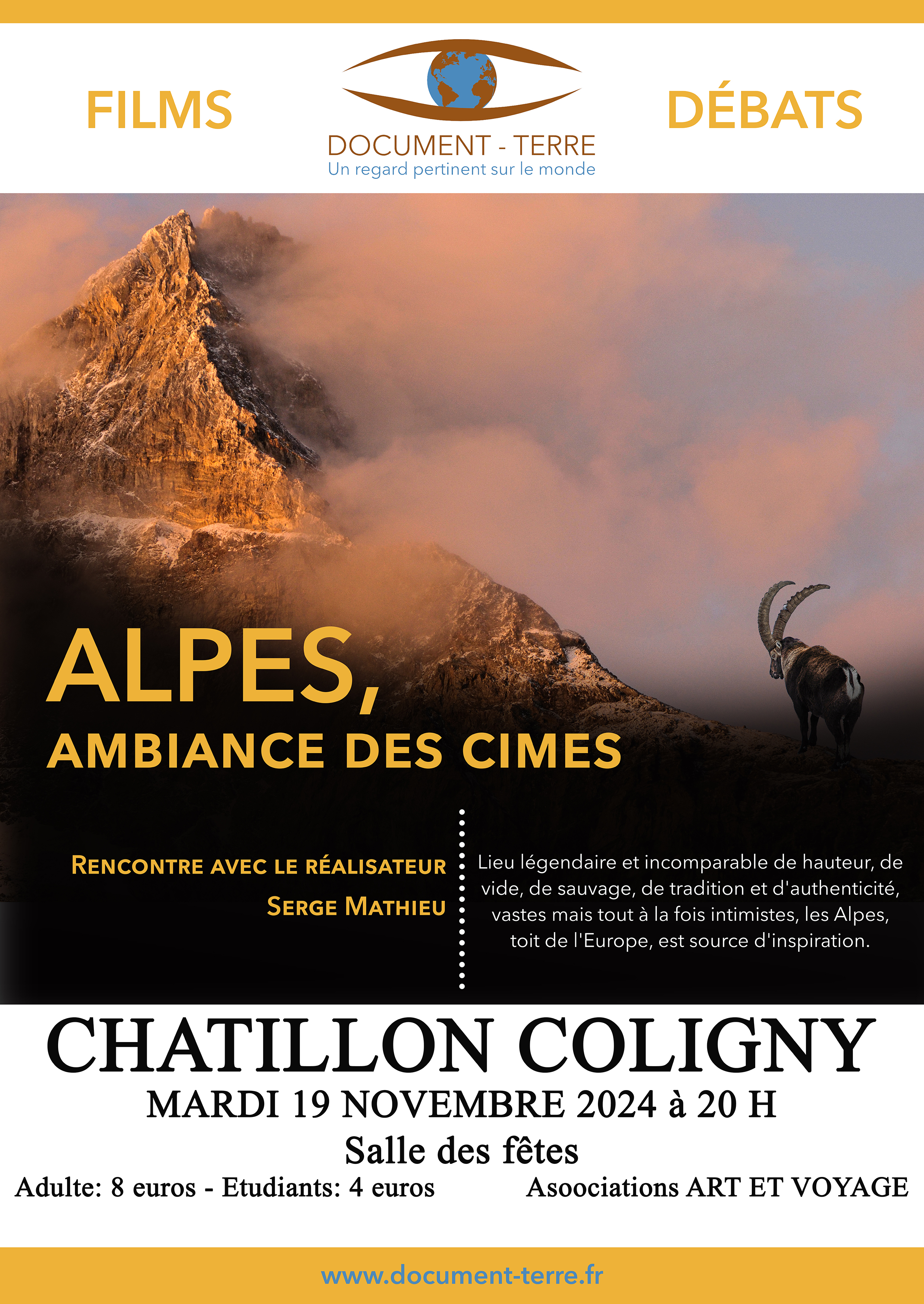 Projection sur Les Alpes, ambiance des cimes