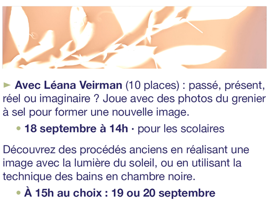Atelier photographie avec Léana Veirman