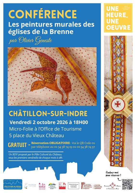 Une heure, une oeuvre : "Les peintures murales des églises de la Brenne"