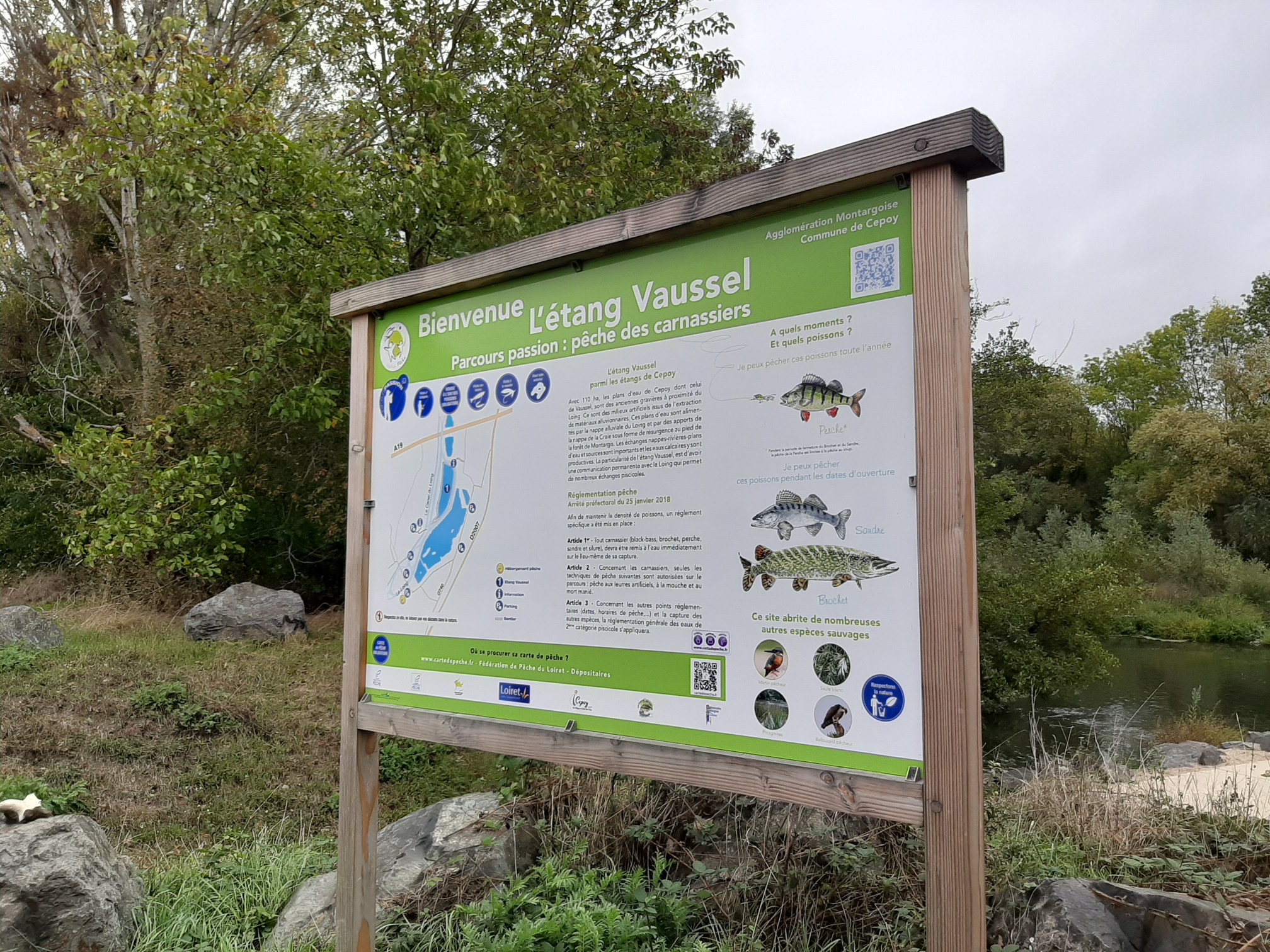 Pêche à l'étang de Vaussel de Cepoy