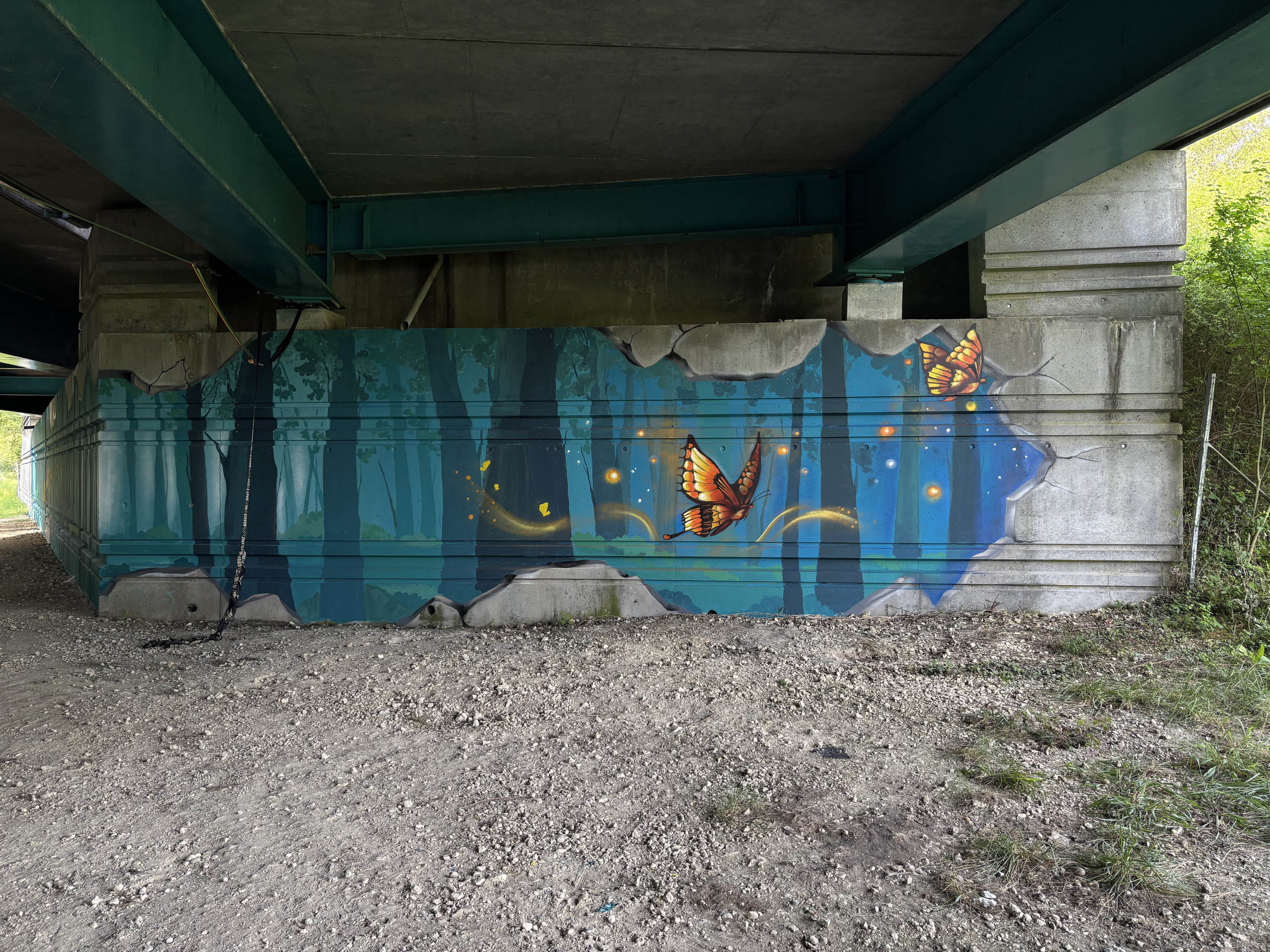 Fresque d'Anna Conda sur le Canal d'Orléans, Saint-Maurice-sur-Fessard - photo 6