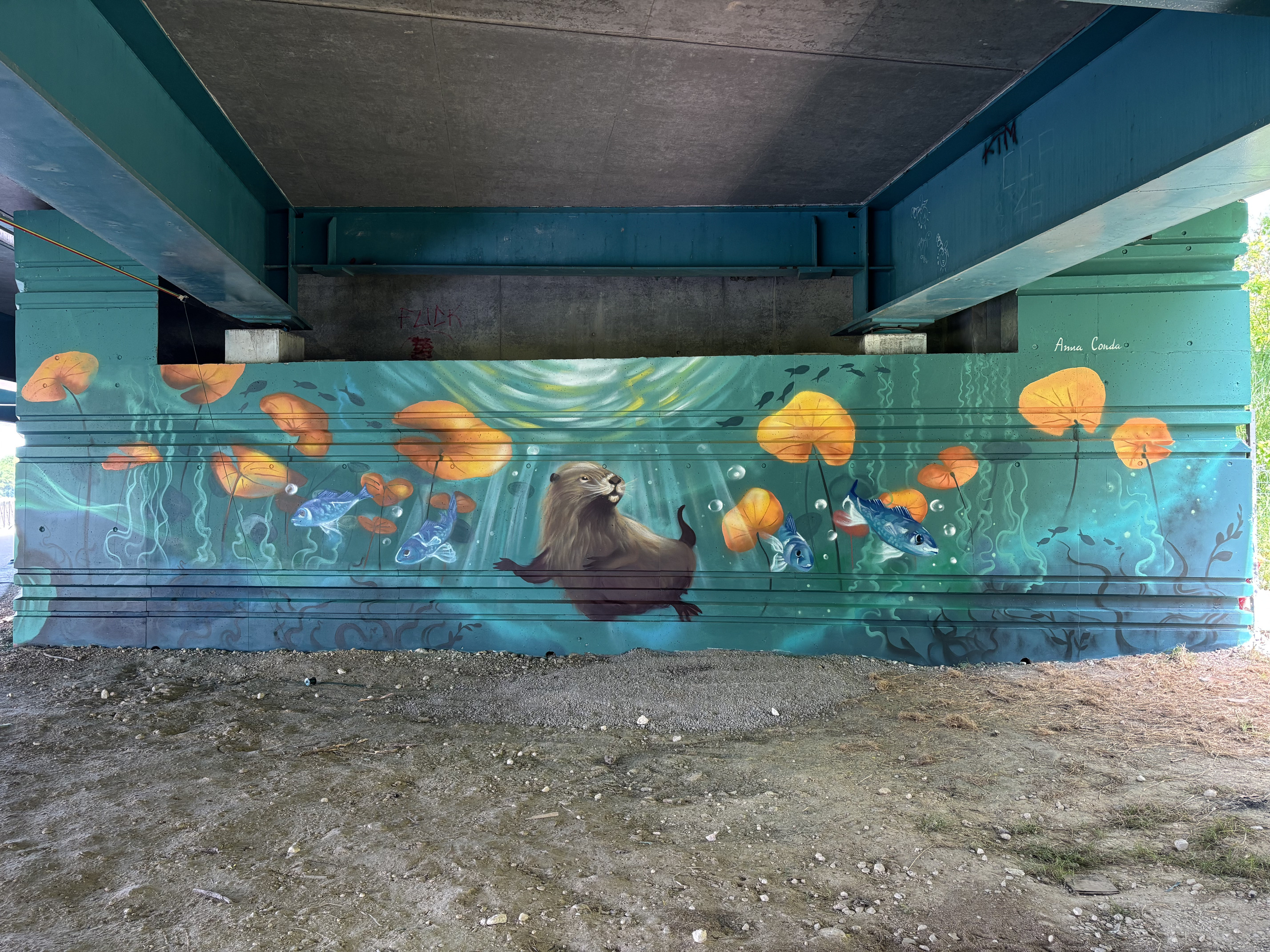 Fresque d'Anna Conda sur le Canal d'Orléans, Saint-Maurice-sur-Fessard - photo 8