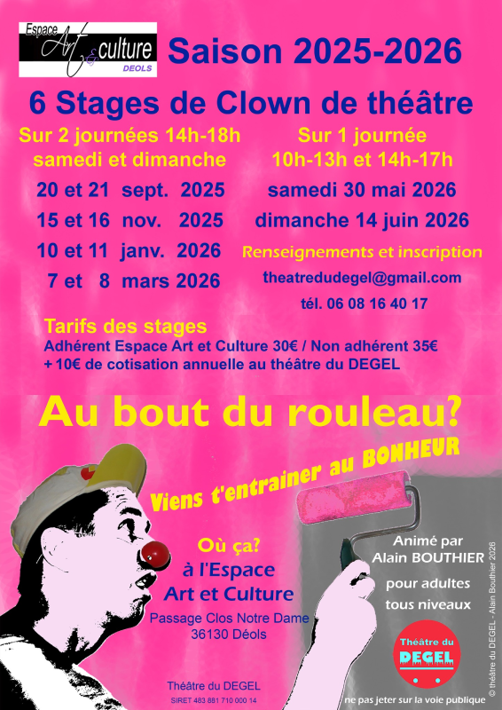 Stage de clown de théâtre
