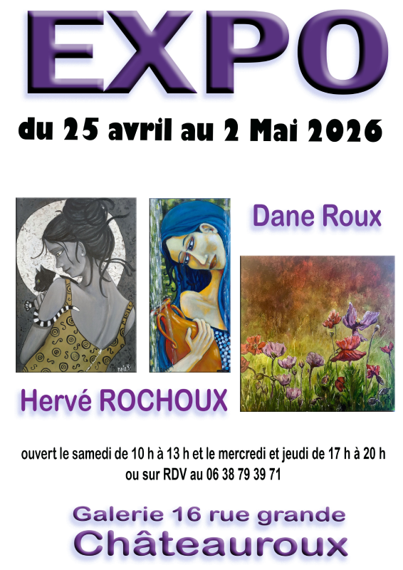 Exposition de Dane Roux et Hervé Rochoux — visuel événement