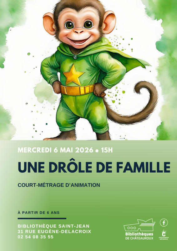 Film d'animation : Une drôle de famille — visuel événement
