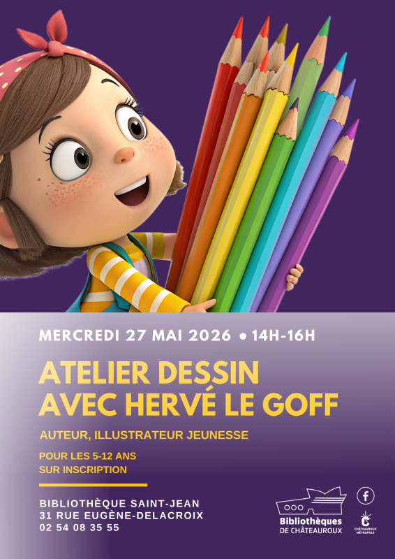 Atelier Dessin avec Hervé Le Goff — visuel événement