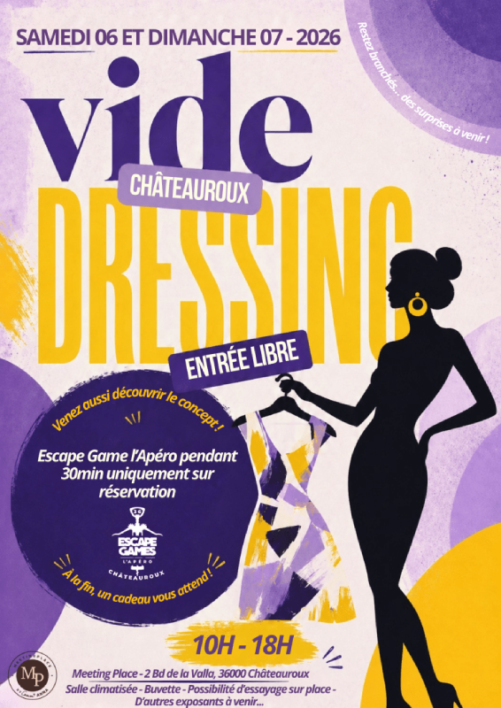 Vide dressing — visuel événement