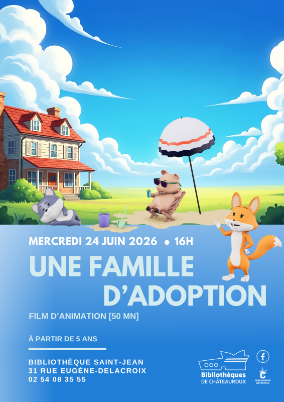 Film d'animation : Une famille d’adoption — visuel événement
